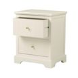 Lindon Bedside Cabinet - 2 Drawer - Frosty White