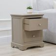 Lindon Bedside Cabinet - 2 Drawer - Taupe