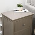 Lindon Bedside Cabinet - 2 Drawer - Taupe