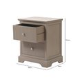Lindon Bedside Cabinet - 2 Drawer - Taupe