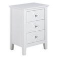 Lipan Bedside Cabinet - 3 Drawer - White