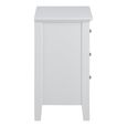 Lipan Bedside Cabinet - 3 Drawer - White
