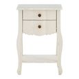 Loire Bedside Table - 2 Drawer - White