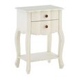 Loire Bedside Table - 2 Drawer - White