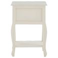 Loire Bedside Table - 2 Drawer - White