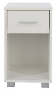 Lido White 1 Drawer Bedside Cabinet