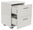 Lido White 2 Drawer Bedside Cabinet