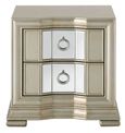 Lucca Bedside Cabinet - 2 Drawer - Mirrored - Champagne
