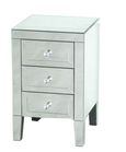 Lucia Mirrored 3 Drawer Bedside Cabinet