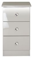 Lumiere Cashmere 3 Drawer Bedside Cabinet