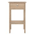 Madrid Jackson Hickory Oak 1 Drawer Bedside Table