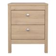 Madrid Jackson Hickory Oak 2 Drawer Bedside Table