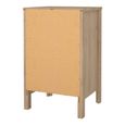 Madrid Jackson Hickory Oak 3 Drawer Bedside Table