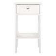 Madrid White 1 Drawer Bedside Table