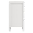 Madrid White 3 Drawer Bedside Table