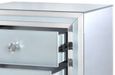 Manhattan Bedside Cabinet - 3 Drawer - Grey Mirrored