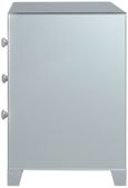 Manhattan Bedside Cabinet - 3 Drawer - Grey Mirrored