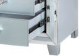 Manhattan Bedside Cabinet - 3 Drawer - Grey Mirrored