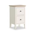 Marlow Narrow Bedside Cabinet - 2 Drawer - White
