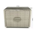Marylin Bedside Cabinet - 2 Drawer - Marble - Variation Available