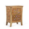 Matilda Bedside Cabinet - Mango Wood - Painted - 4 Drawer