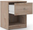 May Oak Effect 1 Drawer Bedside Cabinet