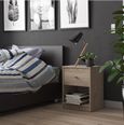 May Oak Effect 1 Drawer Bedside Cabinet