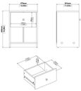May Oak Effect 1 Drawer Bedside Cabinet