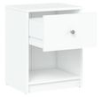 May White 1 Drawer Bedside Cabinet
