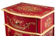 Meerut Red Floral Design 1 Door Bedside Cabinet