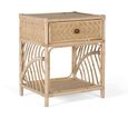 Mesevle Bedside Table - Natural Rattan - 1 Drawer