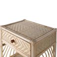 Mesevle Bedside Table - Natural Rattan - 1 Drawer
