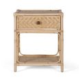 Mesevle Bedside Table - Natural Rattan - 1 Drawer