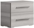 Mia Bedside Cabinet with Handles - 2 Drawer - Grey