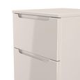 Milan Cashmere Gloss 2 Drawer Bedside Cabinet