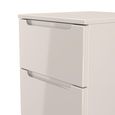 Milan Cashmere Gloss 3 Drawer Bedside Cabinet