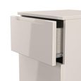 Milan Cashmere Gloss 3 Drawer Bedside Cabinet