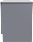 Milan Grey 2 Drawer Bedside Cabinet