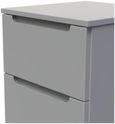 Milan Grey 2 Drawer Bedside Cabinet