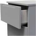 Milan Grey 3 Drawer Bedside Cabinet
