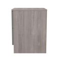 Milan Grey Gloss and Grey Oak 2 Drawer Bedside Cabinet