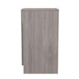 Milan Grey Gloss and Grey Oak 3 Drawer Bedside Cabinet