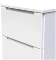 Milan White Gloss 2 Drawer Bedside Cabinet