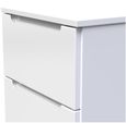 Milan White Gloss 3 Drawer Bedside Cabinet