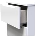 Milan White Gloss 3 Drawer Bedside Cabinet