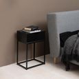 Mitra Bedside Table - 1 Drawer - Black
