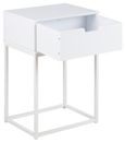 Mitra Bedside Table - 1 Drawer - White