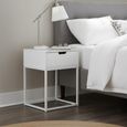 Mitra Bedside Table - 1 Drawer - White