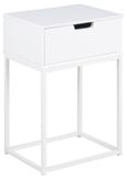 Mitra Bedside Table - 1 Drawer - White