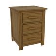 Opus Bedside Cabinet - 3 Drawer - Oak